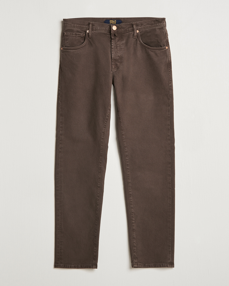 Herre | Bukser | Incotex | 5-Pocket Bull Denim Pants Dark Brown