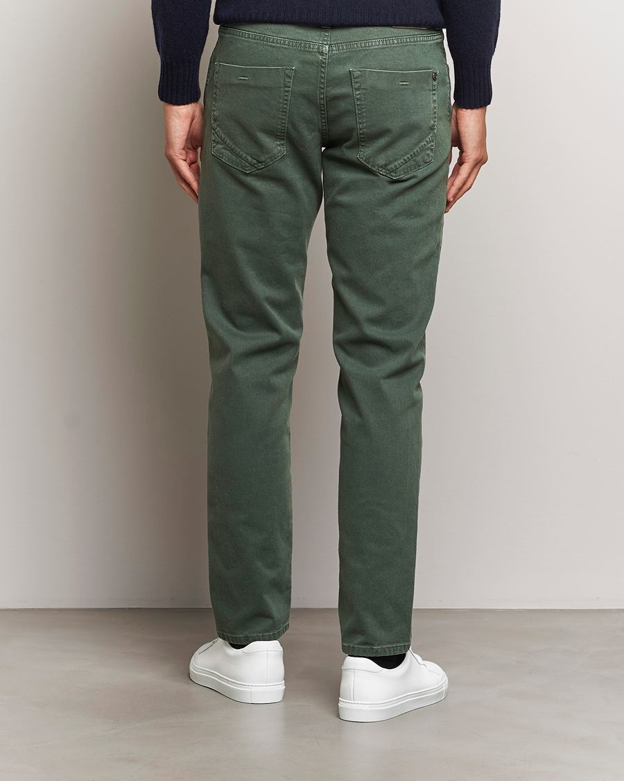 Herre | Bukser | Incotex | 5-Pocket Bull Denim Pants Dark Green
