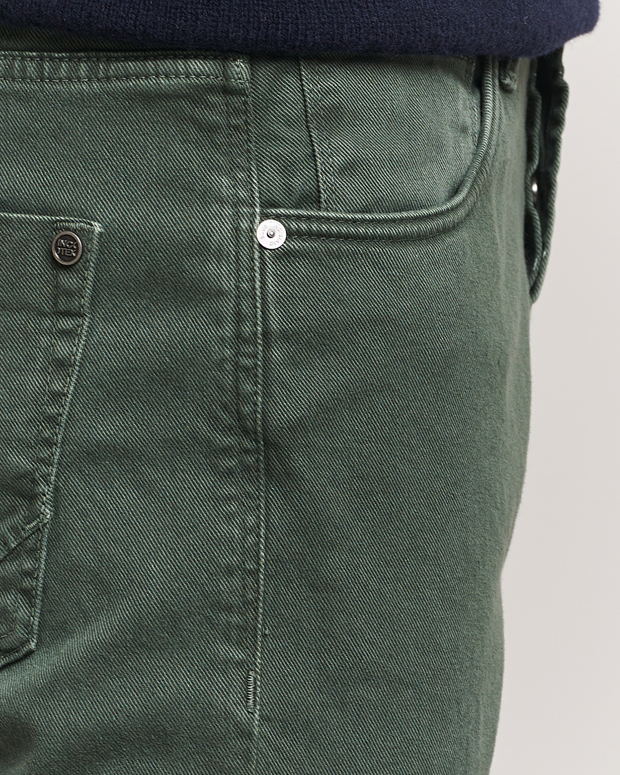 Herre | Bukser | Incotex | 5-Pocket Bull Denim Pants Dark Green