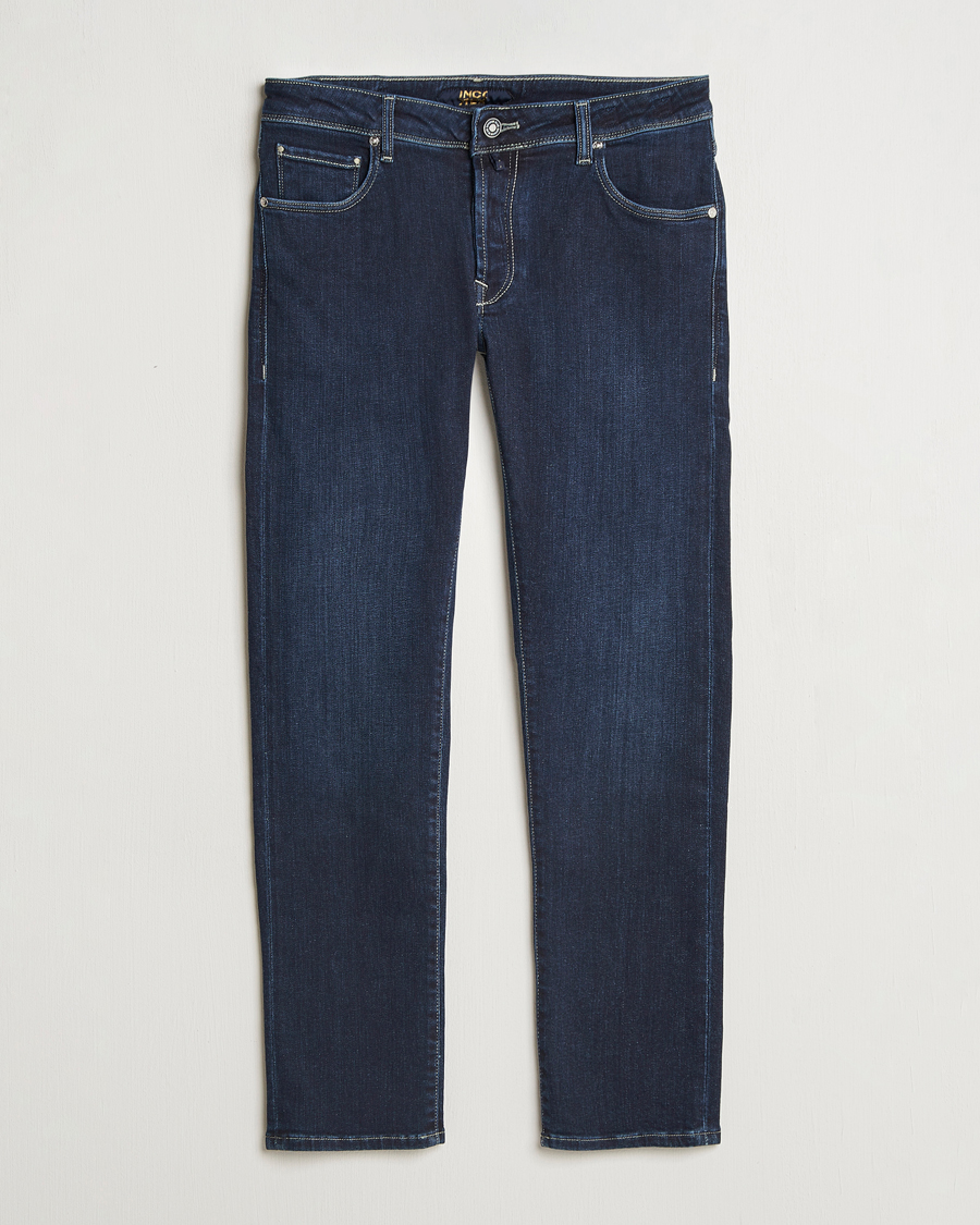 Herre | Jeans | Incotex | 5-Pocket Stretch Denim Dark Blue