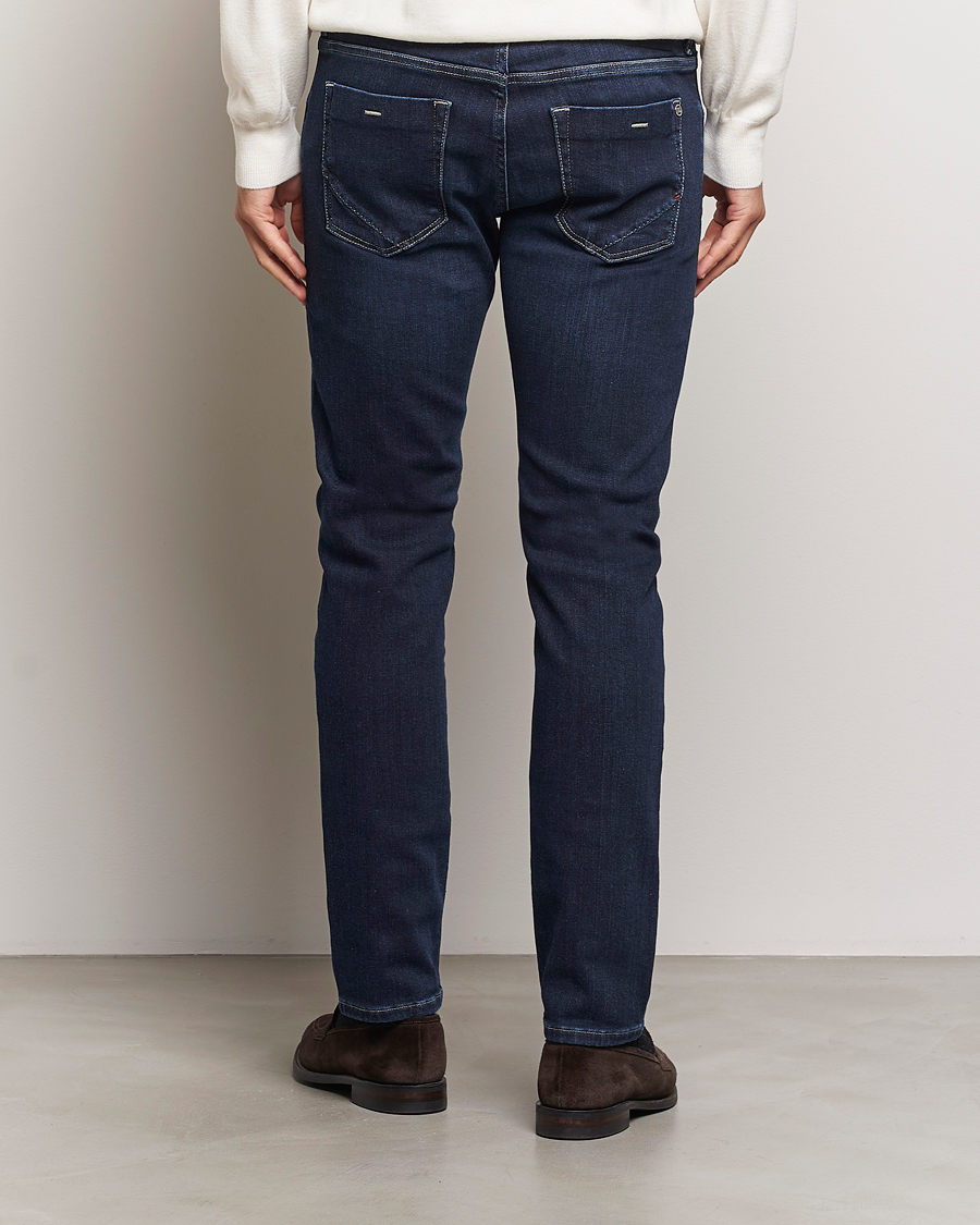 Herre | Jeans | Incotex | 5-Pocket Stretch Denim Dark Blue