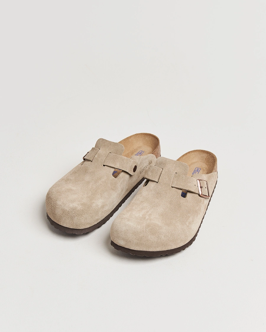 Herre | Sandaler og tøfler | BIRKENSTOCK | Boston Soft Footbed Taupe Suede