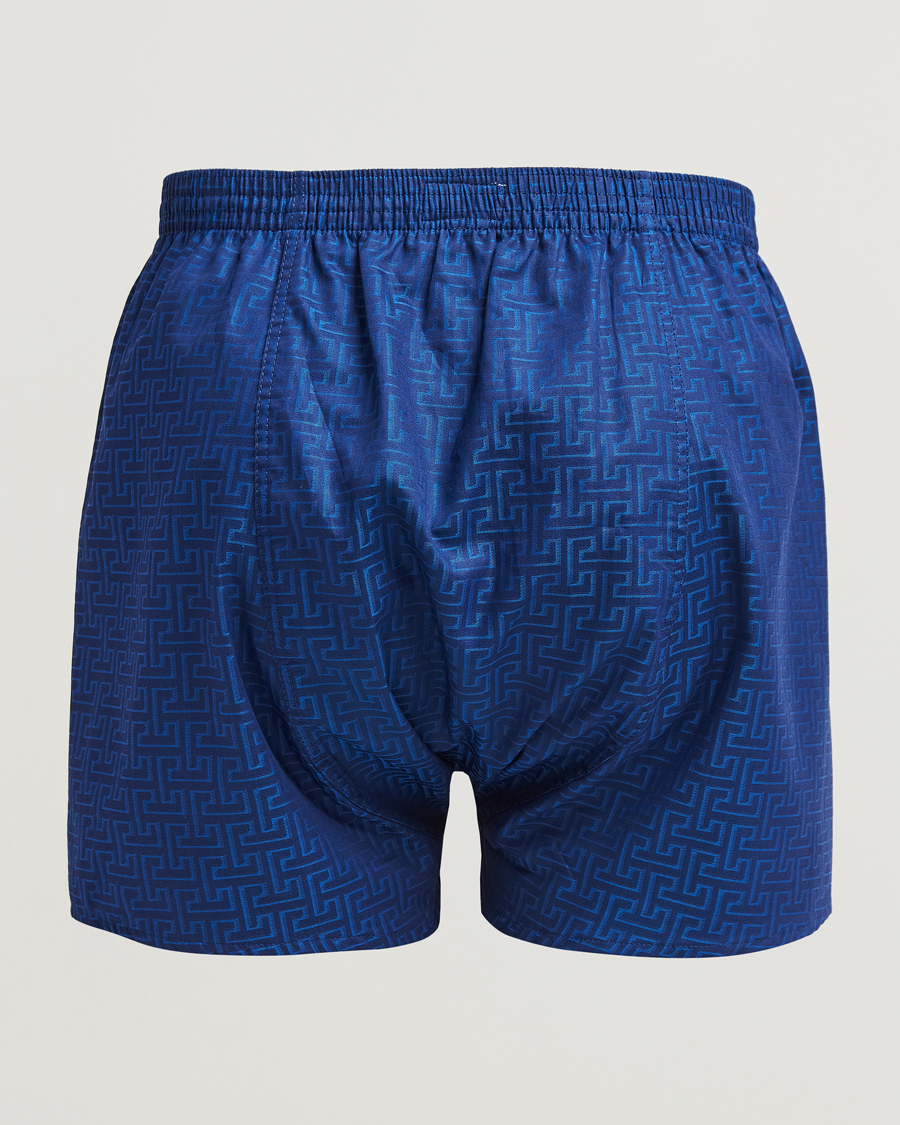 Herre | Undertøy | Derek Rose | Classic Fit Woven Cotton Boxer Shorts Navy