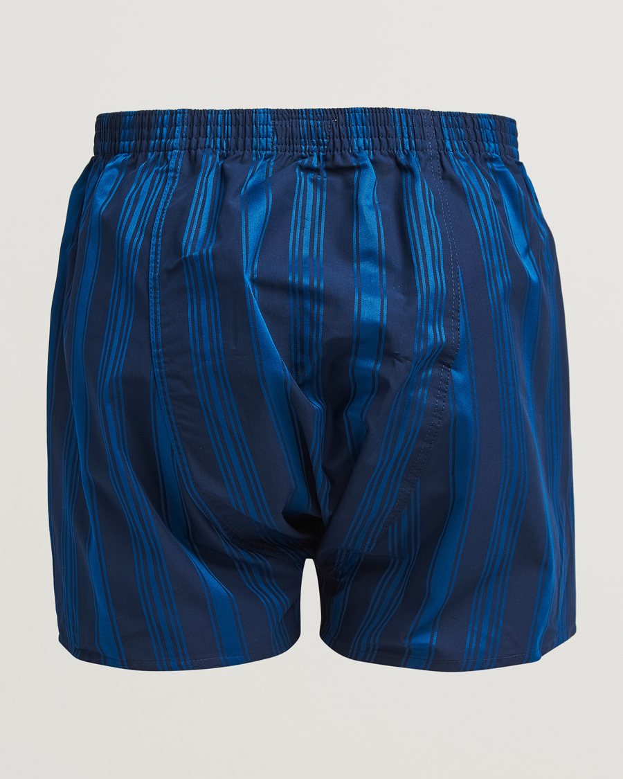 Herre | Undertøy | Derek Rose | Classic Fit Woven Cotton Boxer Shorts Navy
