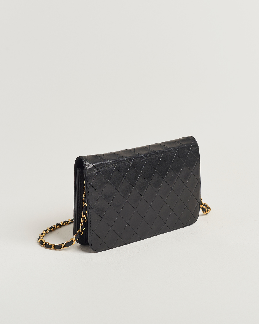 Herre | Chanel Pre-Owned Single Full Flap Bag Black Lambskin | Chanel Pre-Owned | Single Full Flap Bag Black Lambskin
