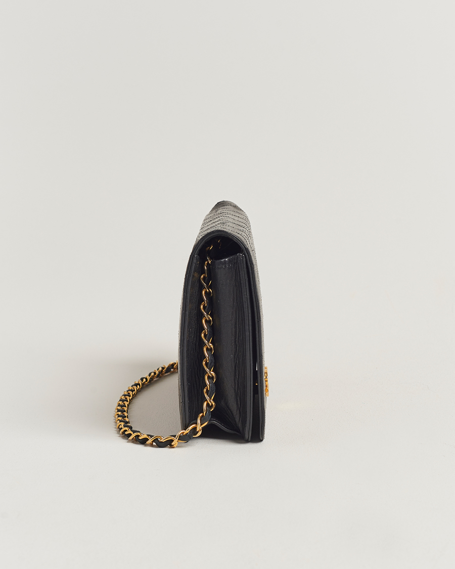 Herre | Chanel Pre-Owned Single Full Flap Bag Black Lambskin | Chanel Pre-Owned | Single Full Flap Bag Black Lambskin