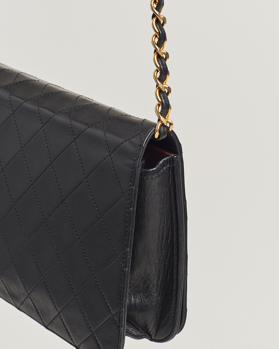 Herre | Chanel Pre-Owned Single Full Flap Bag Black Lambskin | Chanel Pre-Owned | Single Full Flap Bag Black Lambskin