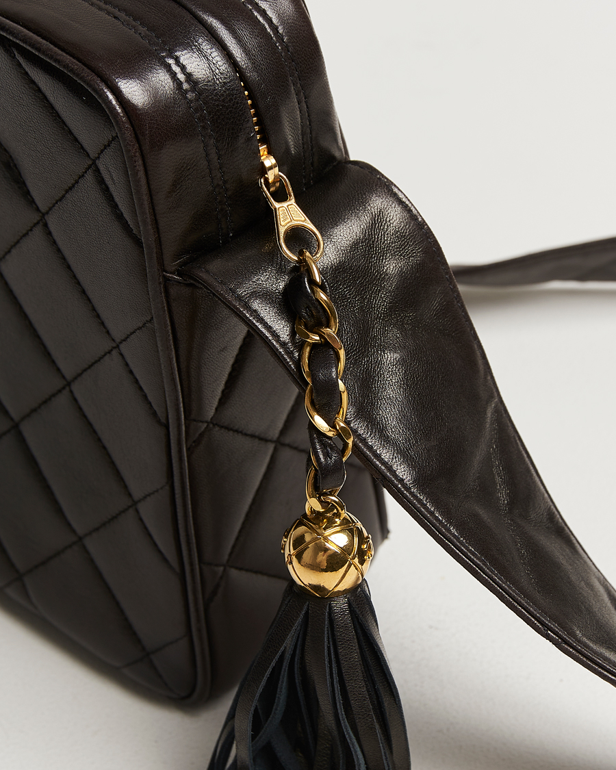 Herre | Gifts for Her | Chanel Pre-Owned | Tassel Flap Shoulder Bag Black Lambskin