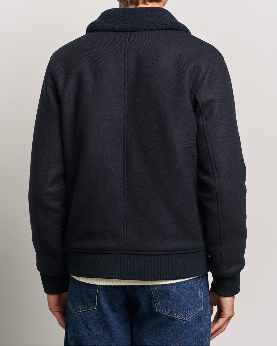 Herre | Jakker | A.P.C. | Ben Shearling Bomber Jacket Dark Navy