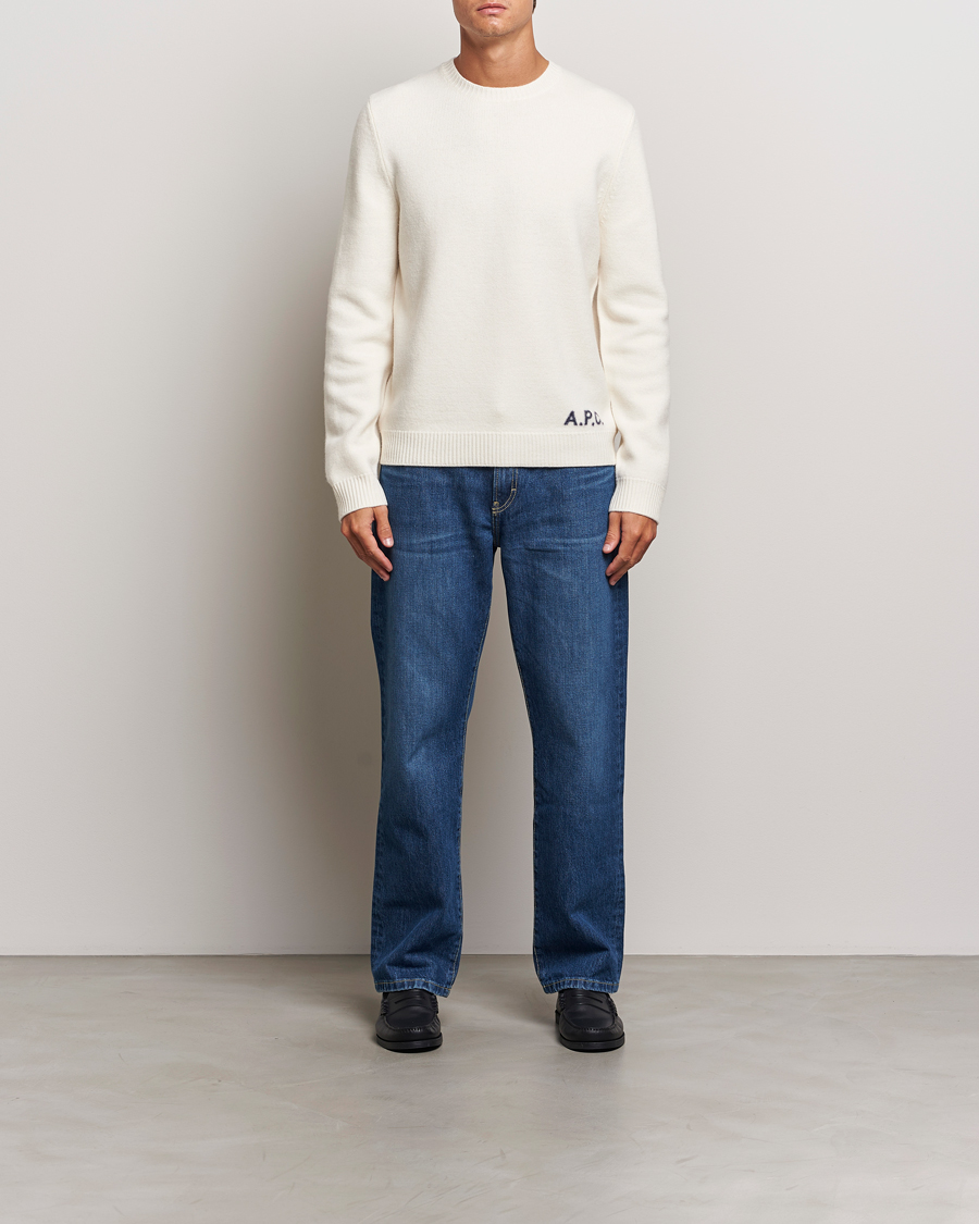 Herre | Gensere | A.P.C. | Edward Merino Wool Sweater Ecru