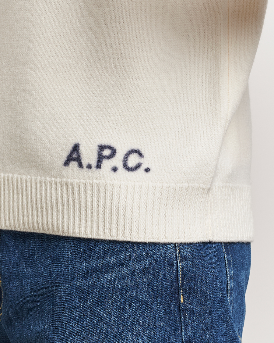 Herre | Gensere | A.P.C. | Edward Merino Wool Sweater Ecru