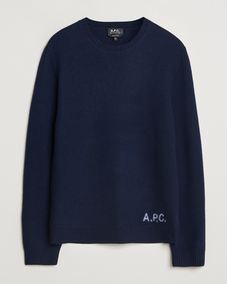 Herre | Gensere | A.P.C. | Edward Merino Wool Sweater Dark Navy