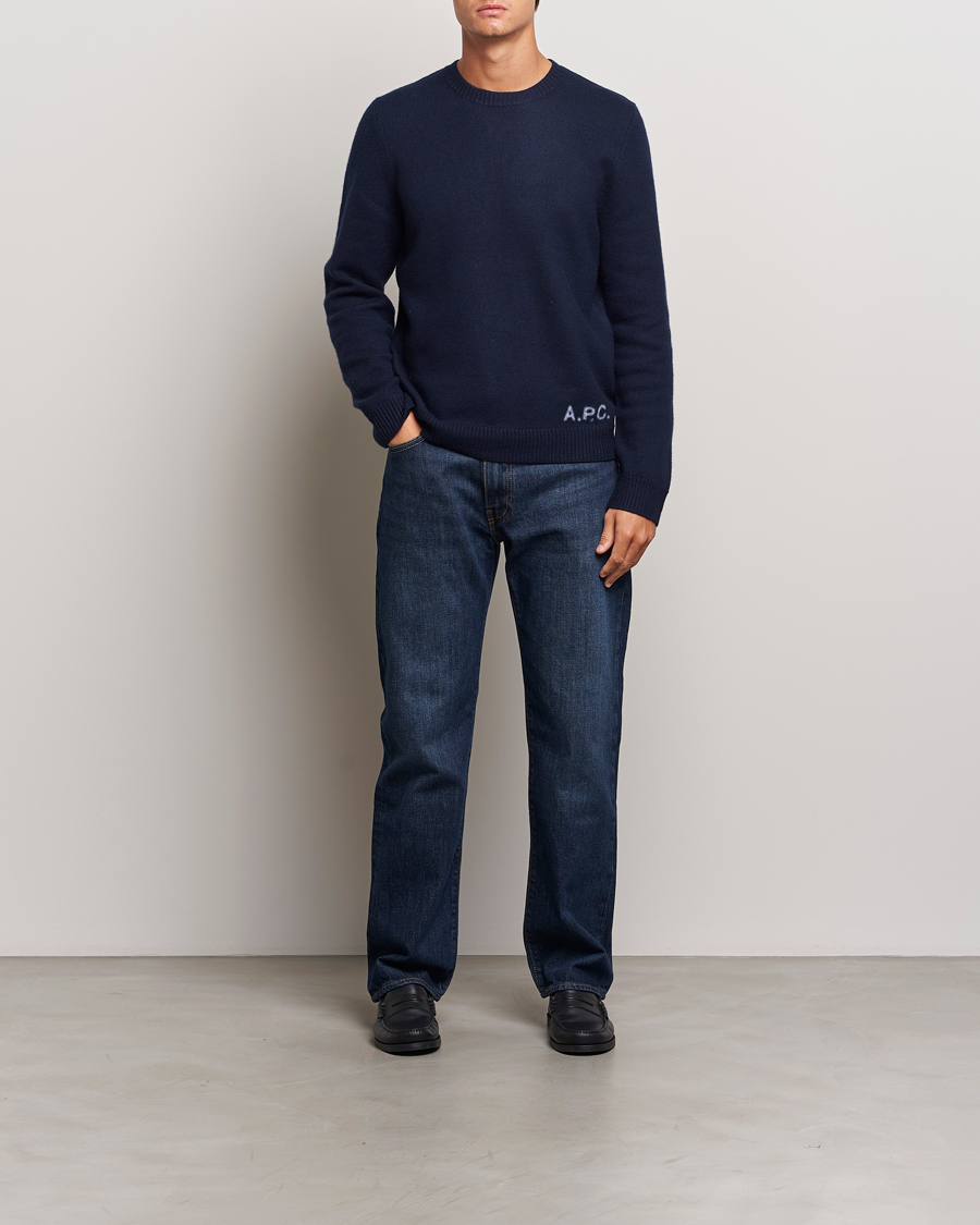 Herre | Gensere | A.P.C. | Edward Merino Wool Sweater Dark Navy