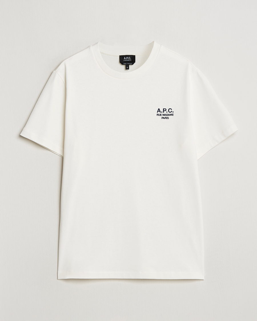 Herre | T-Shirts | A.P.C. | Rue Madame T-Shirt White/Dark Navy