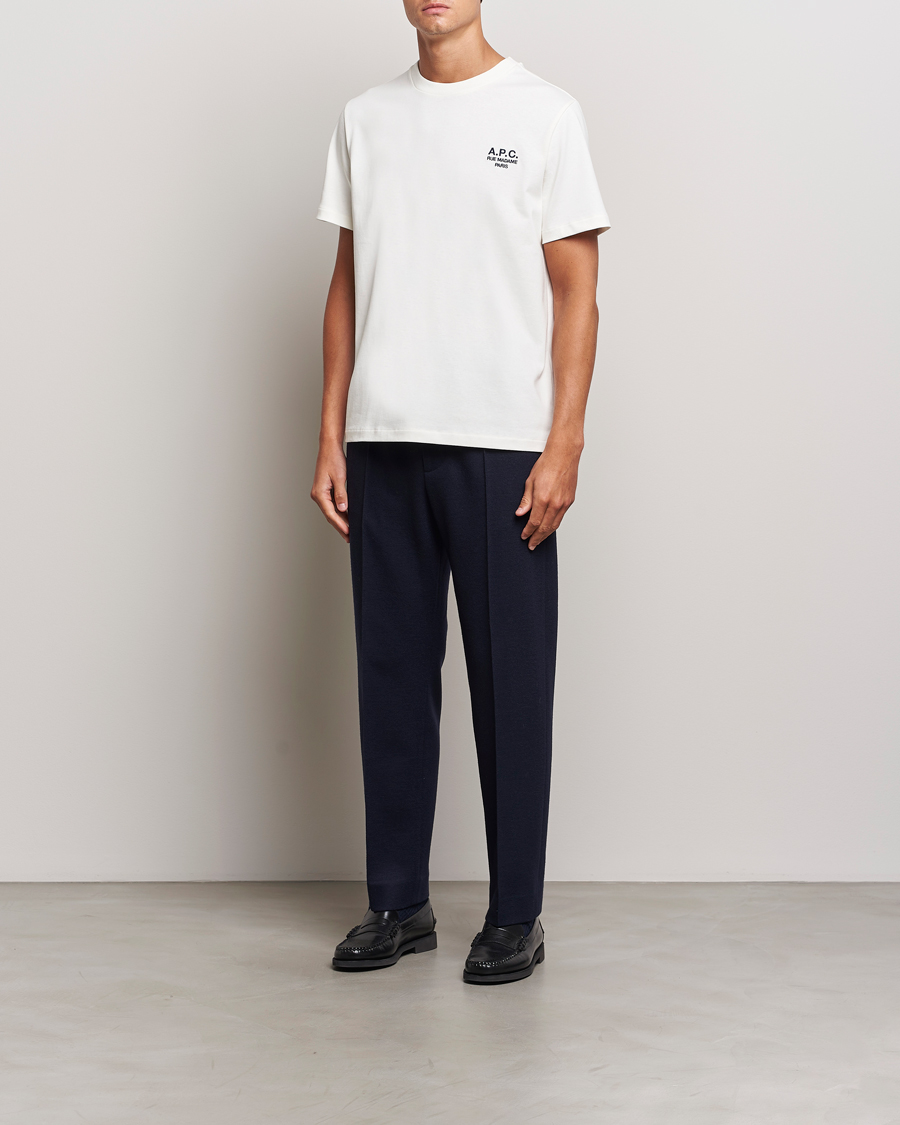 Herre | T-Shirts | A.P.C. | Rue Madame T-Shirt White/Dark Navy