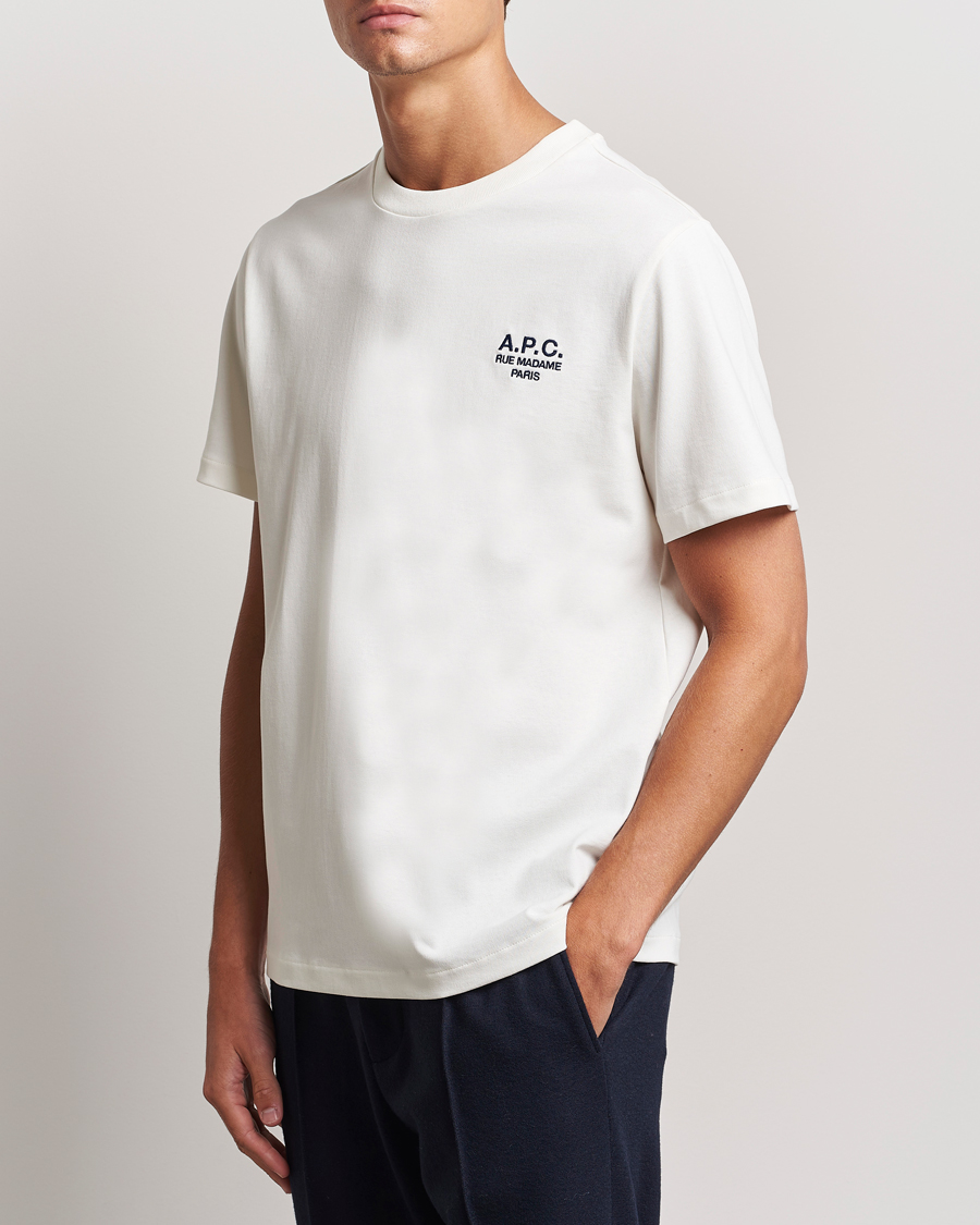 Herre | T-Shirts | A.P.C. | Rue Madame T-Shirt White/Dark Navy