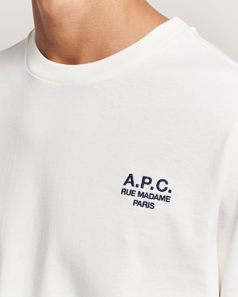 Herre | T-Shirts | A.P.C. | Rue Madame T-Shirt White/Dark Navy