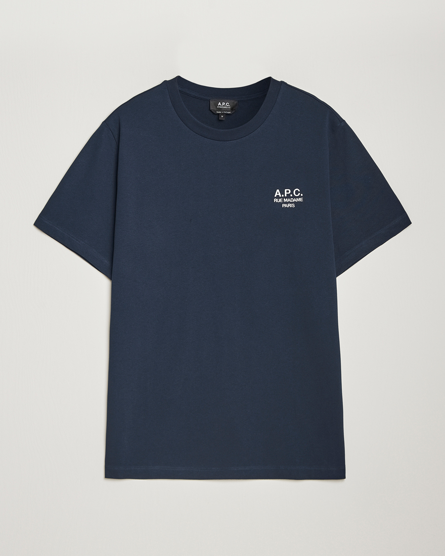 Herre | T-Shirts | A.P.C. | Rue Madame T-Shirt Dark Navy/Ecru