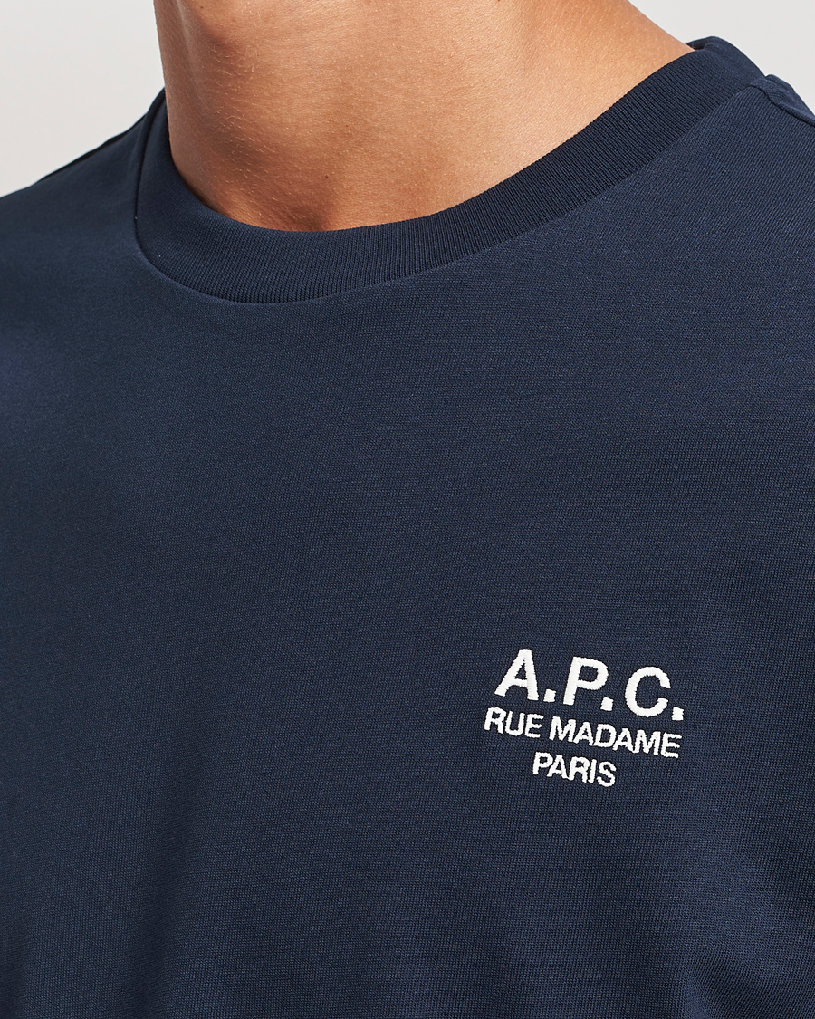 Herre | T-Shirts | A.P.C. | Rue Madame T-Shirt Dark Navy/Ecru