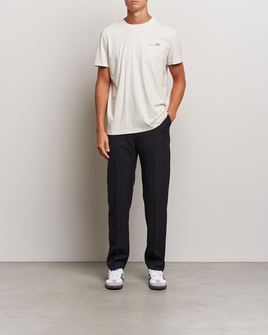 Herre | T-Shirts | A.P.C. | Item T-Shirt Ecru Chine