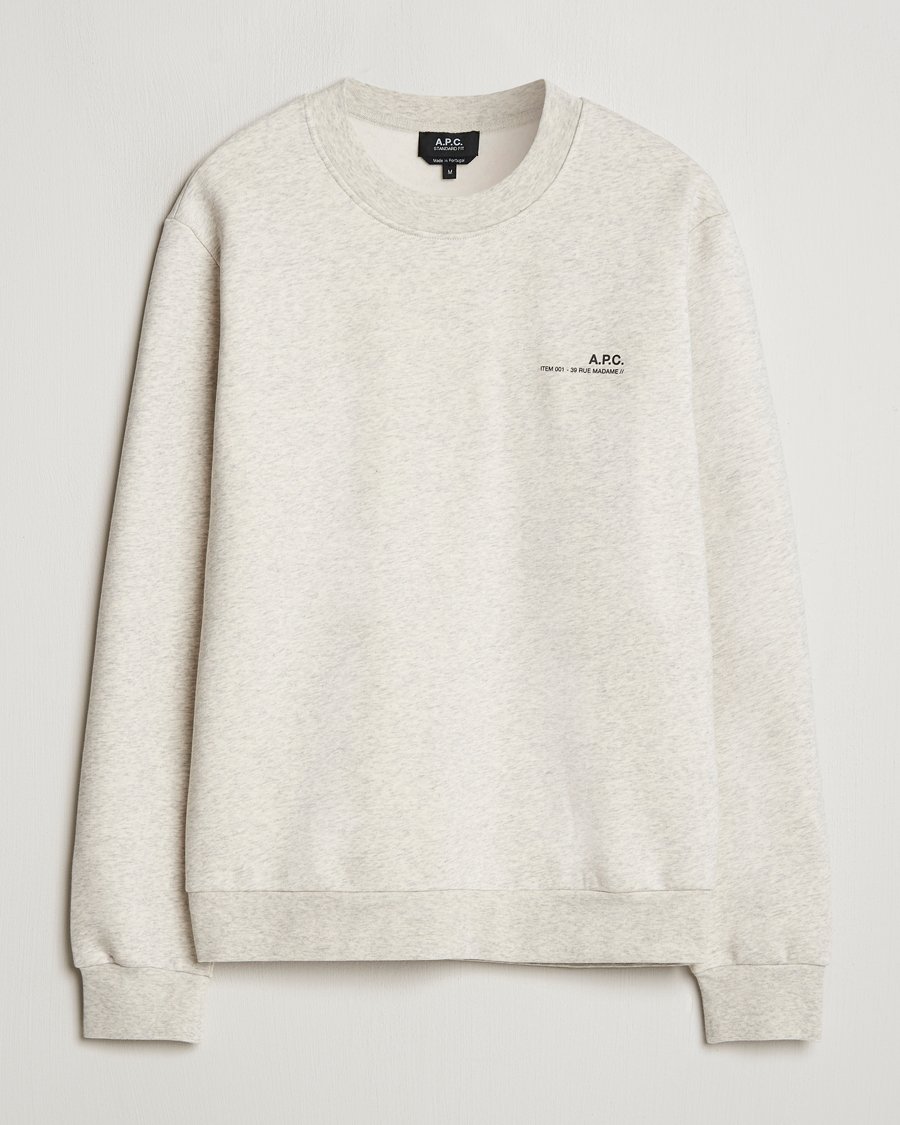 Herre | Gensere | A.P.C. | Item Sweatshirt Ecru Chine