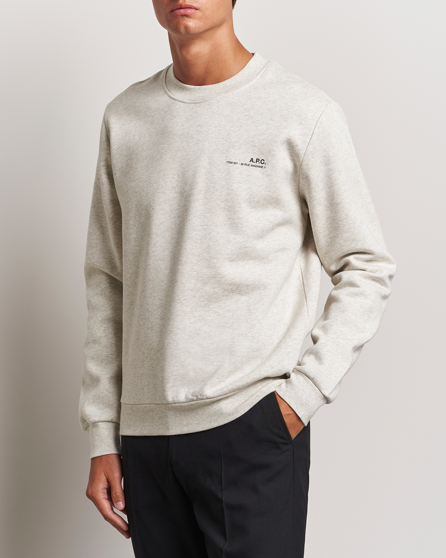 Herre | Gensere | A.P.C. | Item Sweatshirt Ecru Chine