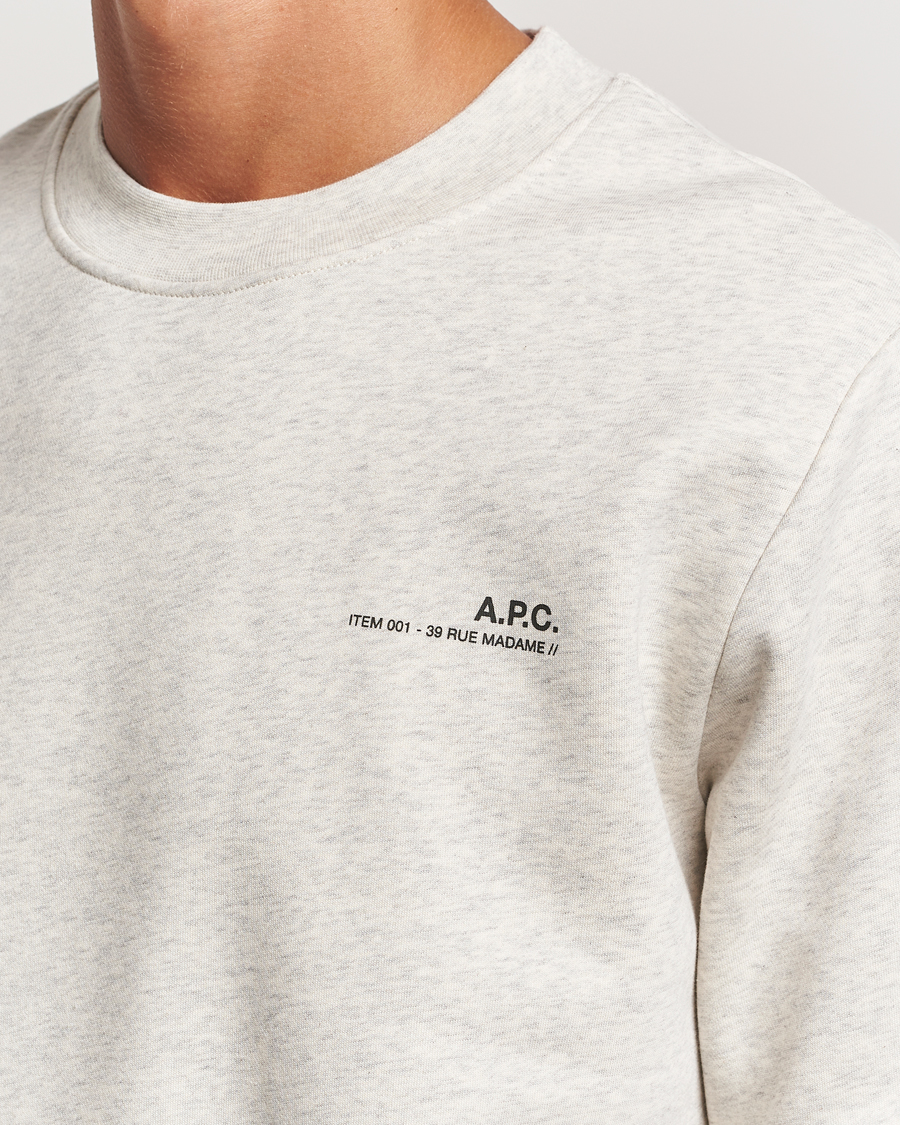 Herre | Gensere | A.P.C. | Item Sweatshirt Ecru Chine