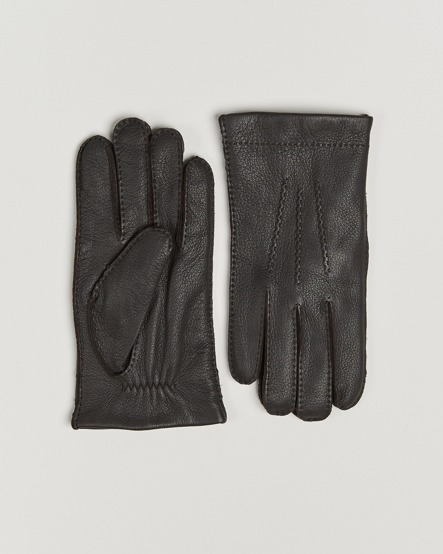 Herre | Hansker | Amanda Christensen | Lined Deerskin Gloves Brown
