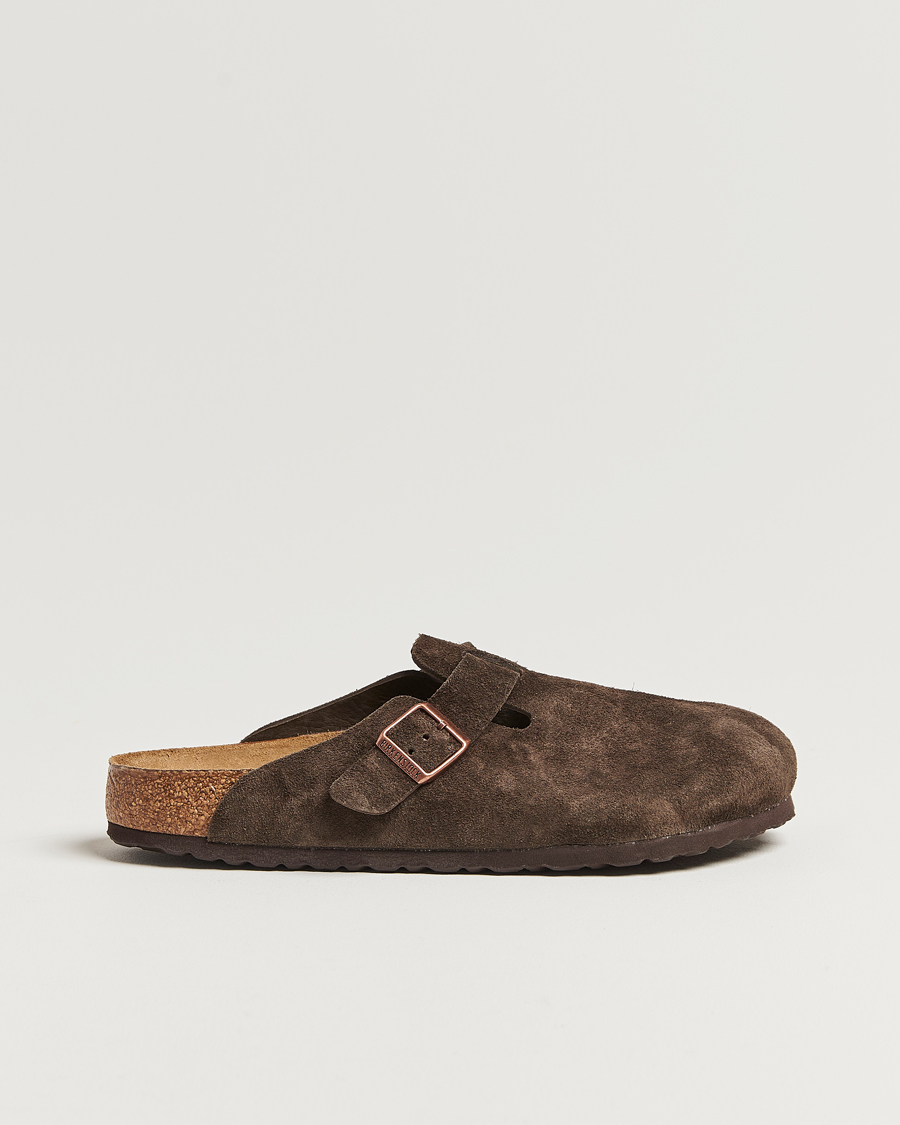 Herre | Sandaler og tøfler | BIRKENSTOCK | Boston Soft Footbed Mocca Suede