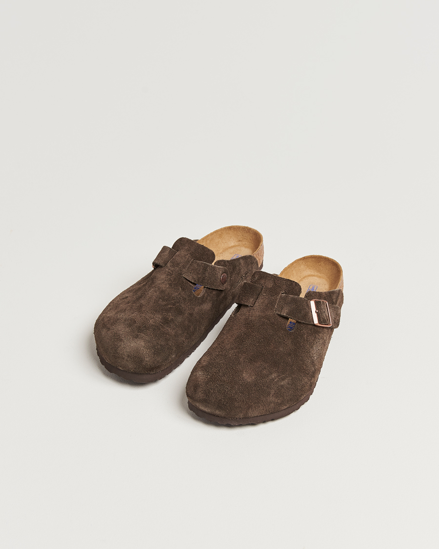 Herre | Sandaler og tøfler | BIRKENSTOCK | Boston Soft Footbed Mocca Suede