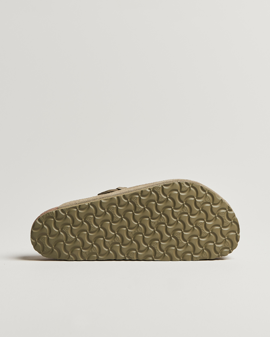 Herre | Sandaler og tøfler | BIRKENSTOCK | Boston Classic Footbed Faded Khaki Suede