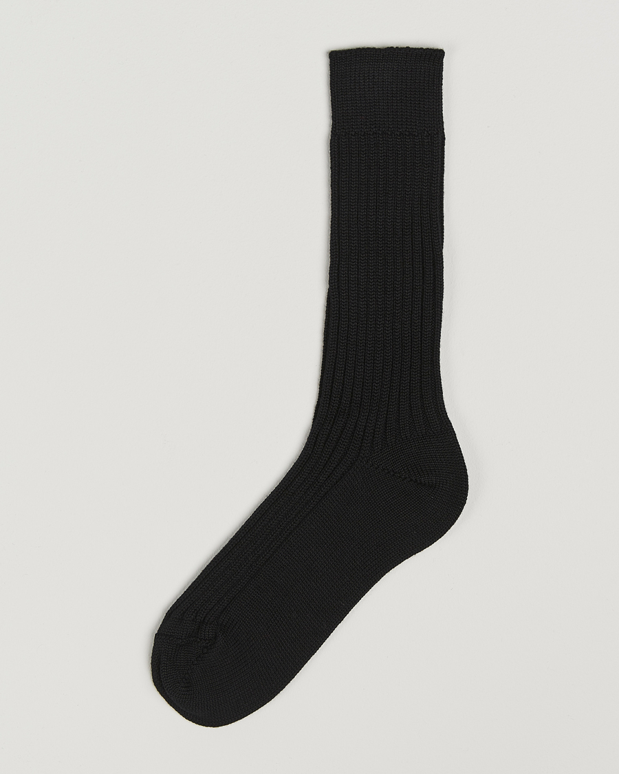 Herre | Undertøy | Bresciani | Heavy Wool Socks Black