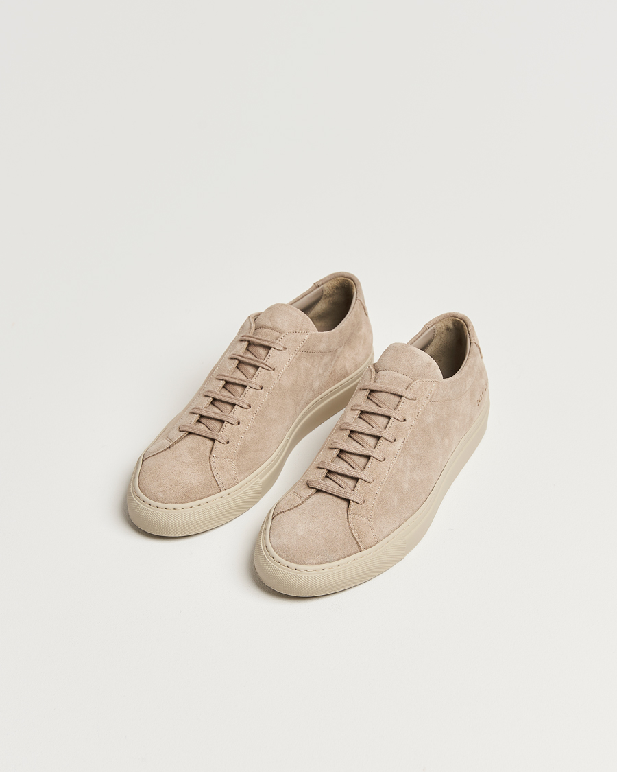 Herre | Common Projects Original Achilles Suede Sneaker Taupe | Common Projects | Original Achilles Suede Sneaker Taupe