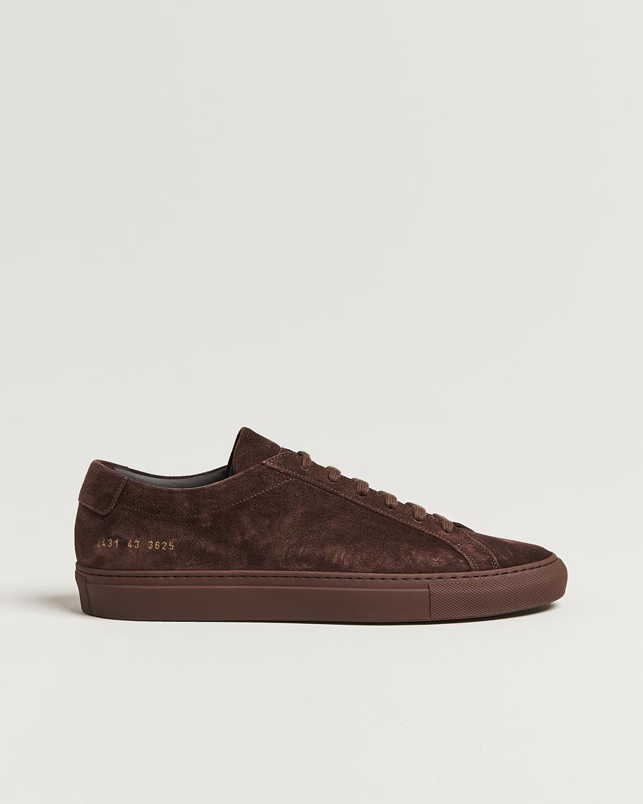 Herre | Common Projects Original Achilles Suede Sneaker Moka | Common Projects | Original Achilles Suede Sneaker Moka