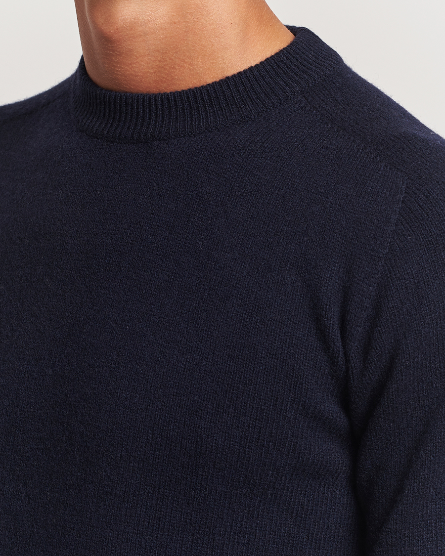 Herre | Gensere | Altea | Wool/Cashmere Crew Neck Pullover Navy