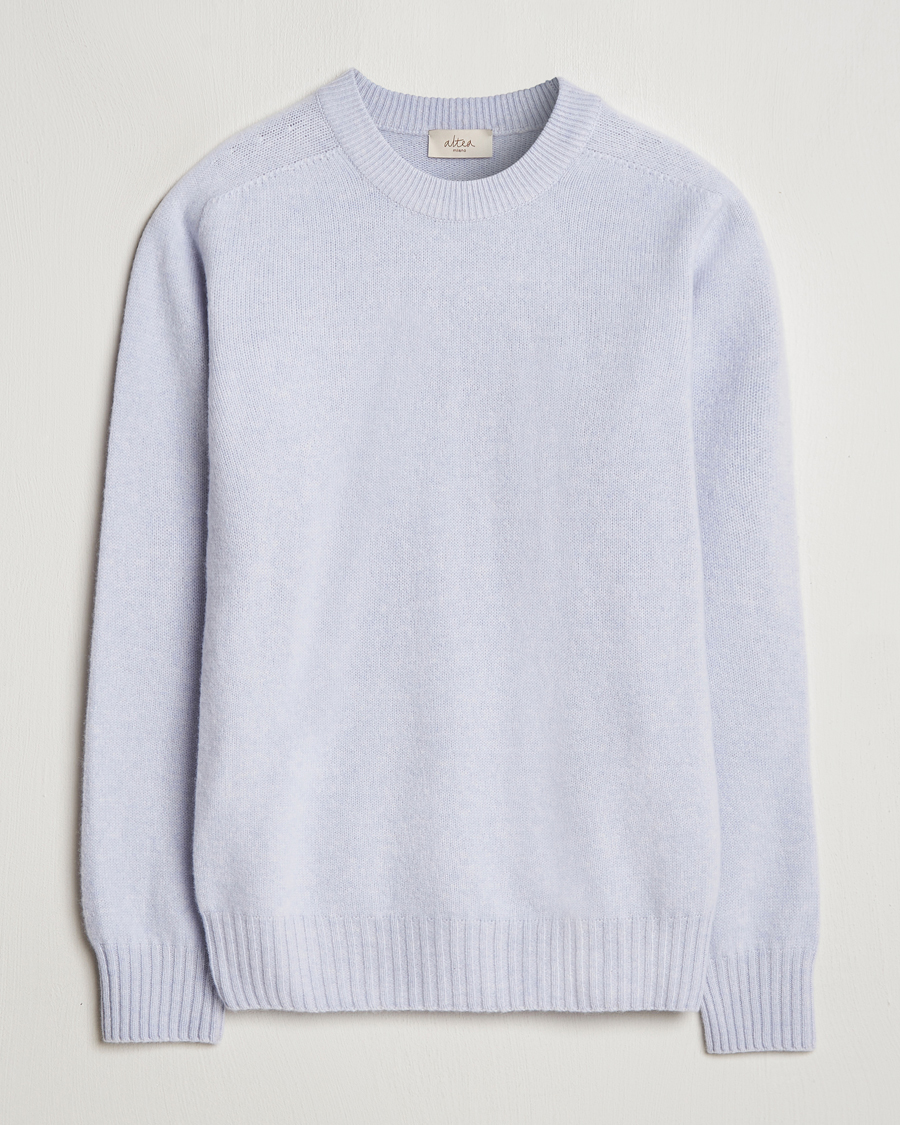 Herre | Gensere | Altea | Wool/Cashmere Crew Neck Pullover Light Blue