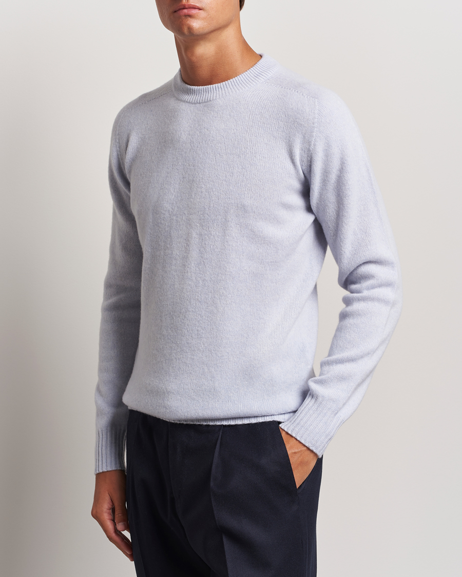 Herre | Gensere | Altea | Wool/Cashmere Crew Neck Pullover Light Blue
