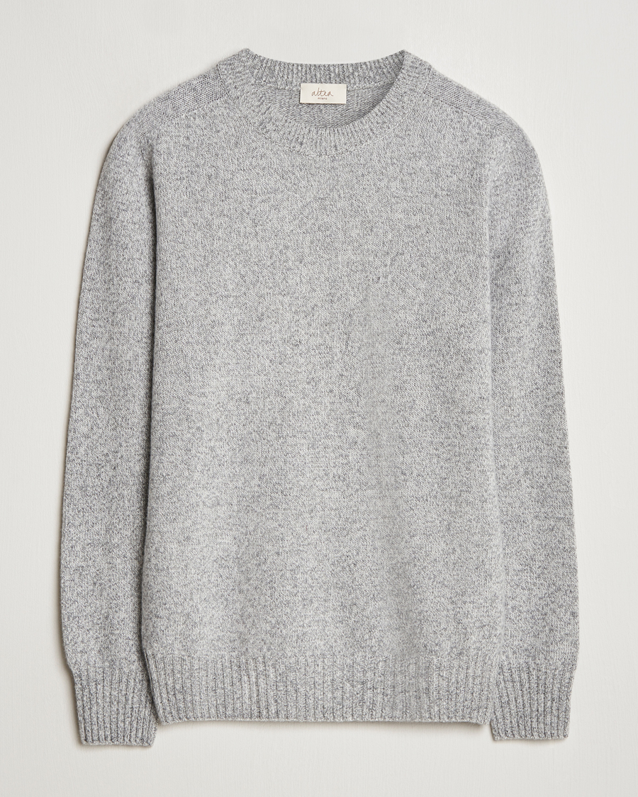 Herre | Gensere | Altea | Wool/Cashmere Crew Neck Pullover Grey Melange