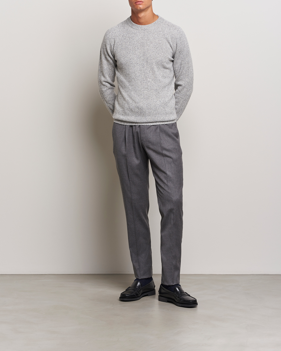 Herre | Gensere | Altea | Wool/Cashmere Crew Neck Pullover Grey Melange