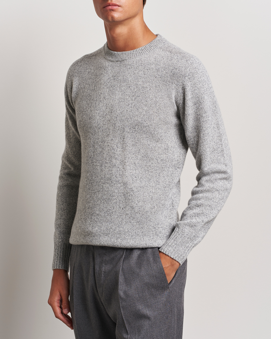 Herre | Gensere | Altea | Wool/Cashmere Crew Neck Pullover Grey Melange