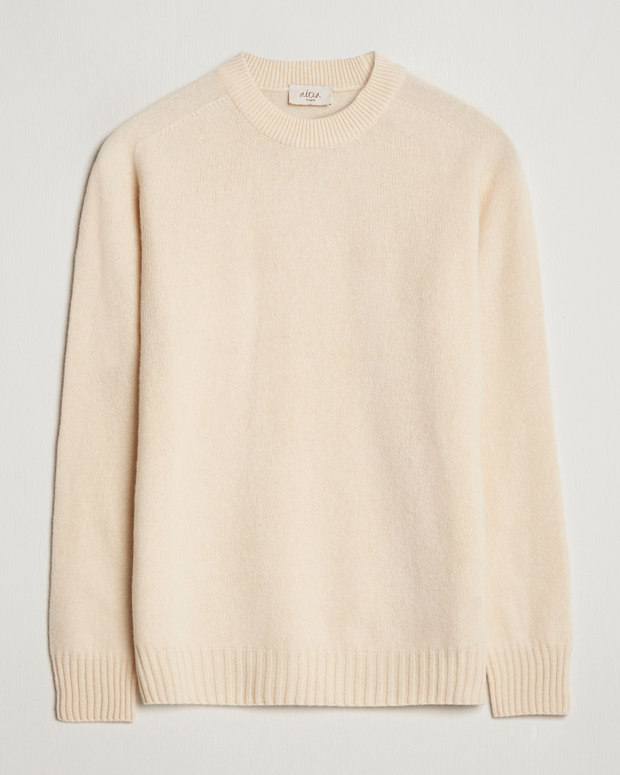 Herre | Gensere | Altea | Wool/Cashmere Crew Neck Pullover Latte