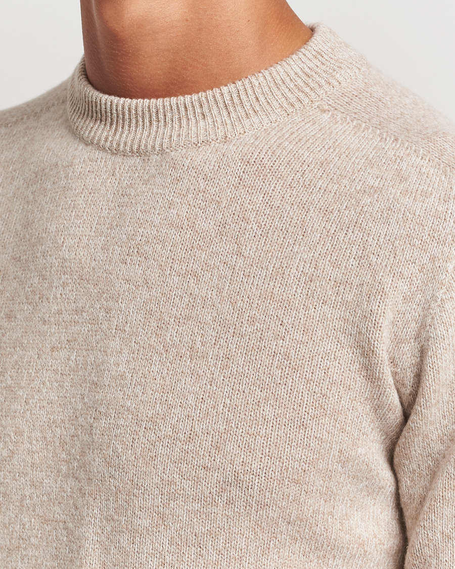 Herre | Gensere | Altea | Wool/Cashmere Crew Neck Pullover Beige Melange