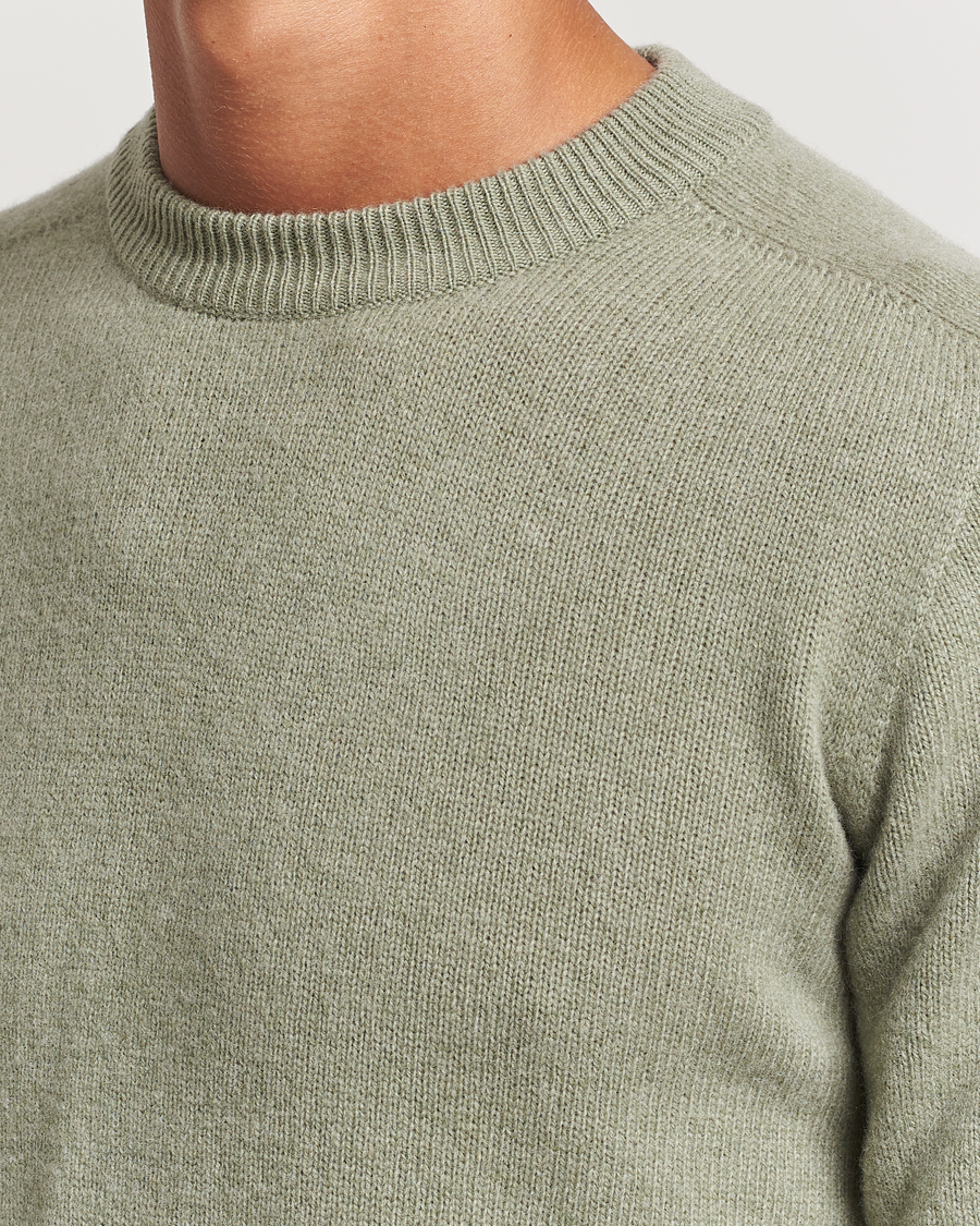 Herre | Gensere | Altea | Wool/Cashmere Crew Neck Pullover Sage