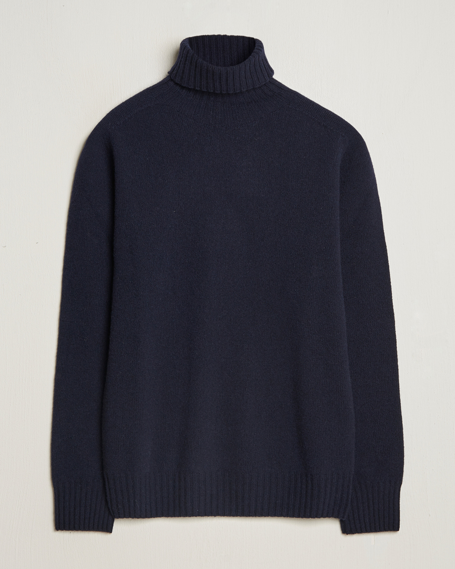 Herre | Gensere | Altea | Wool/Cashmere Rollneck Navy