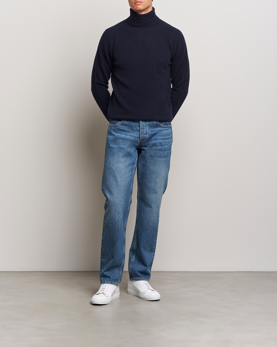 Herre | Gensere | Altea | Wool/Cashmere Rollneck Navy