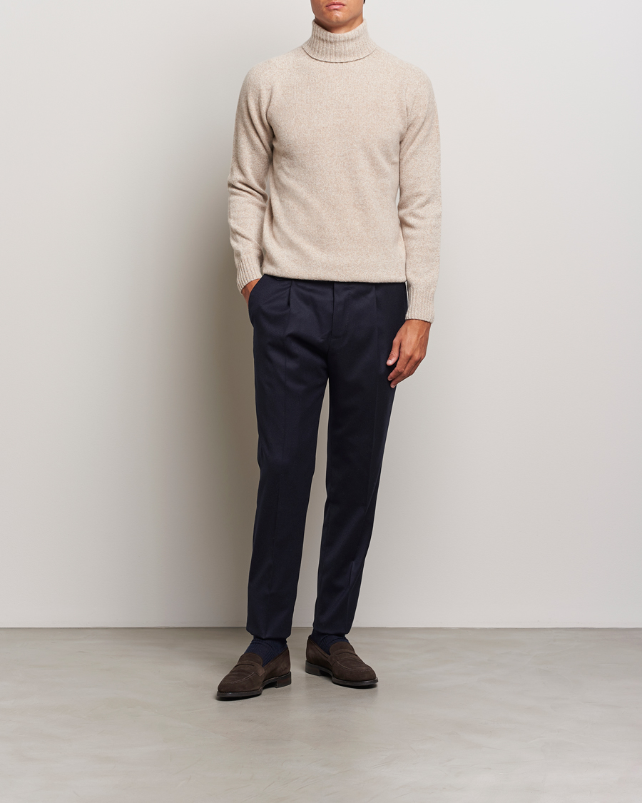 Herre | Gensere | Altea | Wool/Cashmere Rollneck Beige Melange