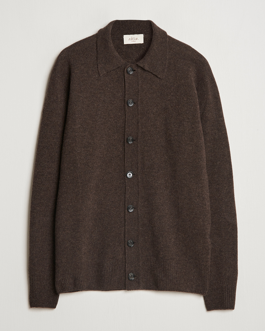 Herre | Gensere | Altea | Shetland Collared Cardigan Brown