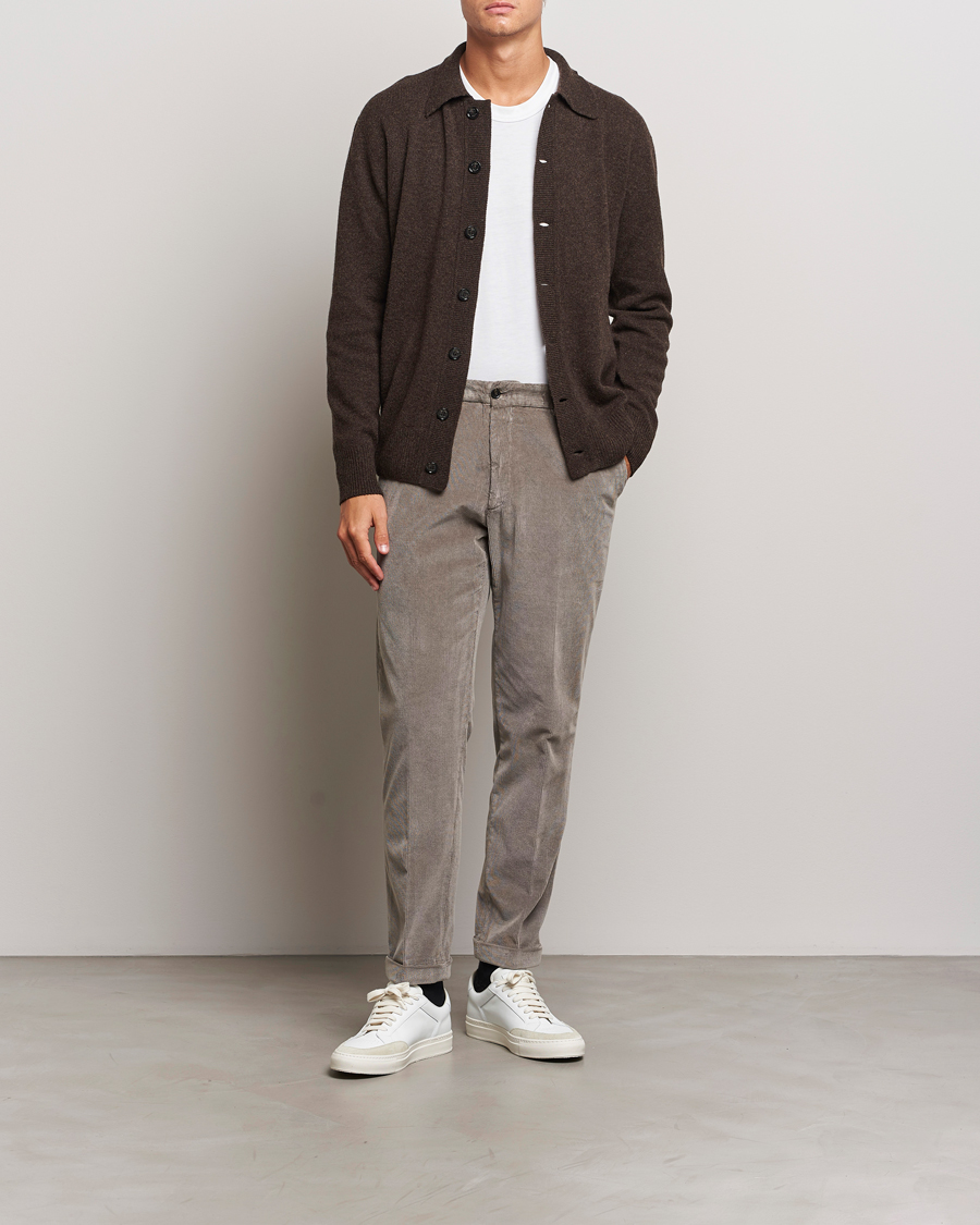 Herre | Gensere | Altea | Shetland Collared Cardigan Brown