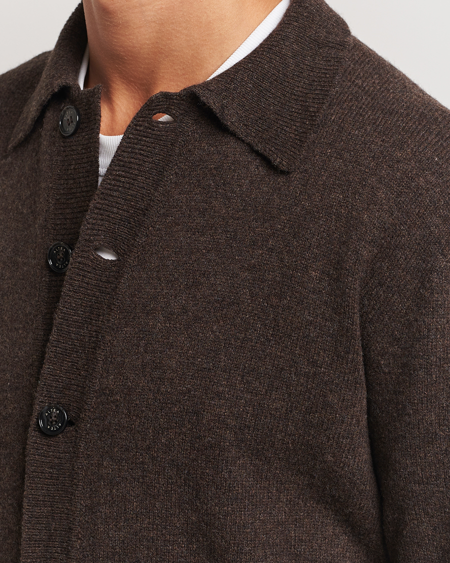 Herre | Gensere | Altea | Shetland Collared Cardigan Brown