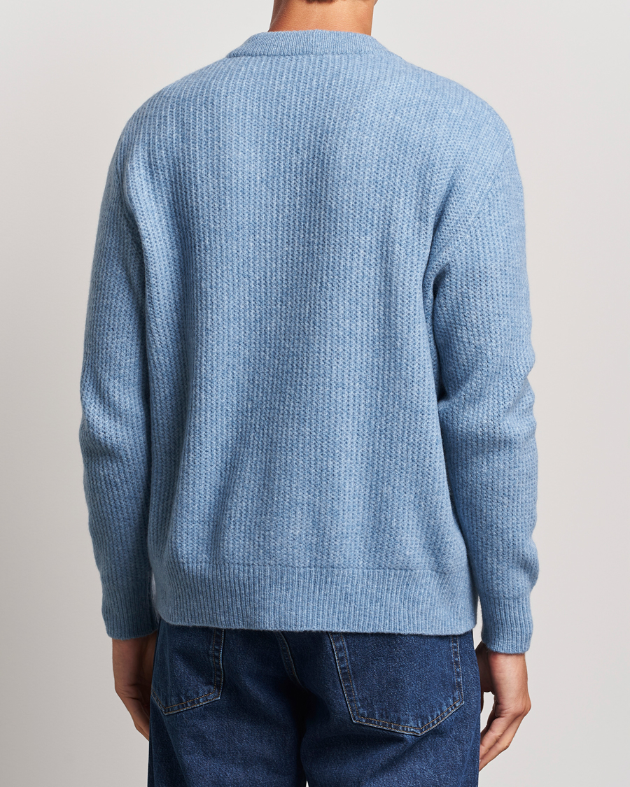 Herre | Gensere | Altea | Soft Rib Stich Cardigan Light Blue